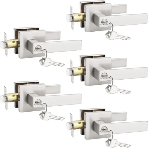 Vista 85 de KNOBWELL - Juego de cerradura con 1 picaporte resistente para puertas de una cara, ideal para puertas interiores reversibles, 0.93 libras