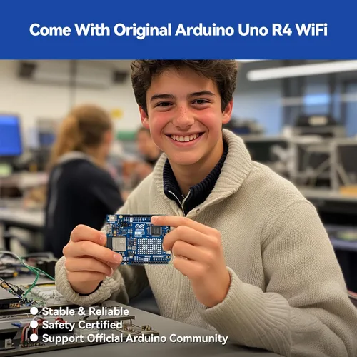 Vista 2 de SunFounder Elite Explorer Kit con Arduino Uno R4 WiFi Original, Cumple con RoHS, Bluetooth IoT ESP32 IIC LCD1602 OLED, Kit de Super Inicio