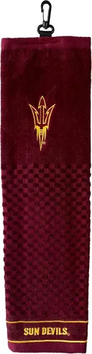Vista 52 de Team Golf NCAA Texas A&M Aggies Toalla de golf bordada, diseño a cuadros y logotipo bordado