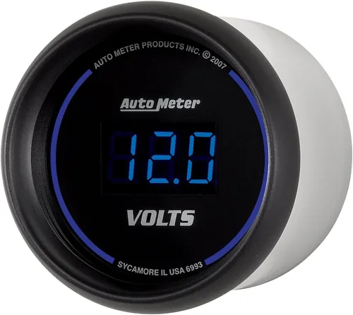 Vista 2 de Auto Meter 6993 Medidor de voltímetro digital cobalto 2.3125 pulgadas