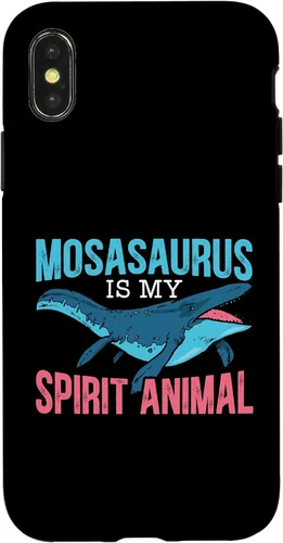 Vista 4 de Funda de dinosaurio para iPhone 15 Mosasaurus Is My Spirit Animal Paleontólogo