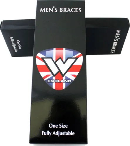 Vista 6 de Warrior Clothing England Classic - Tirantes elásticos estrechos y delgados de 12