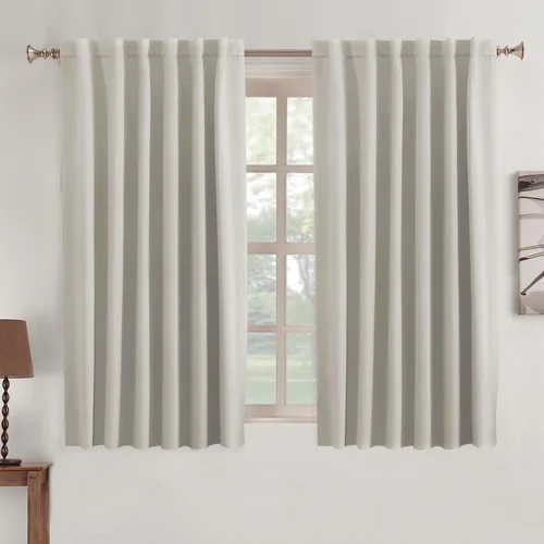 Vista 25 de Turquoize Cortinas Opacas con Aislamiento Térmico Paneles de Tratamiento de Ventanas con Bolsillo para Barra Paneles de Ventana para Ventanas