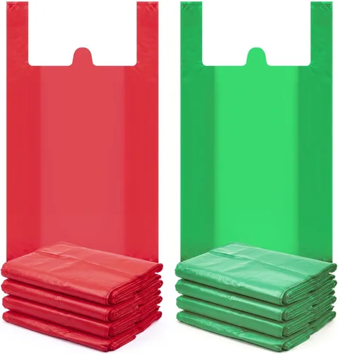 Vista 21 de AmazingSpark - Paquete de 200 bolsas de compras pequeñas, 12 x 8 x 4 Blanco