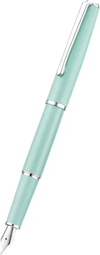Vista 3 de Hongdian 920S - Pluma estilográfica de metal verde, pluma clásica de punta M iridio con convertidor de tinta