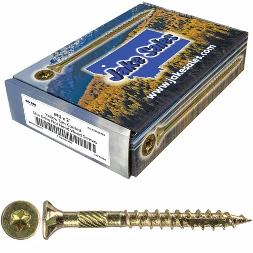 Vista 231 de 8 x 1 revestimiento exterior recubierto de bronce, tornillo de madera multiusos compatible con ACQ, cabeza plana Torx/Star Drive de 1 libra, 288