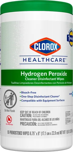 Vista 7 de Clorox Healthcare 30824 - Toallitas desinfectantes de peróxido de hidrógeno, recipiente de 95 unidades, 6 recipientes (30824)