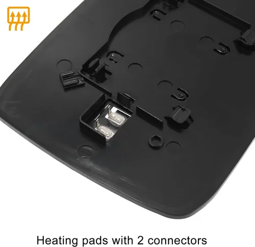 Vista 6 de X AUTOHAUX Espejo retrovisor izquierdo del lado del conductor de repuesto con placa de respaldo para Ram 2500 2011-2019