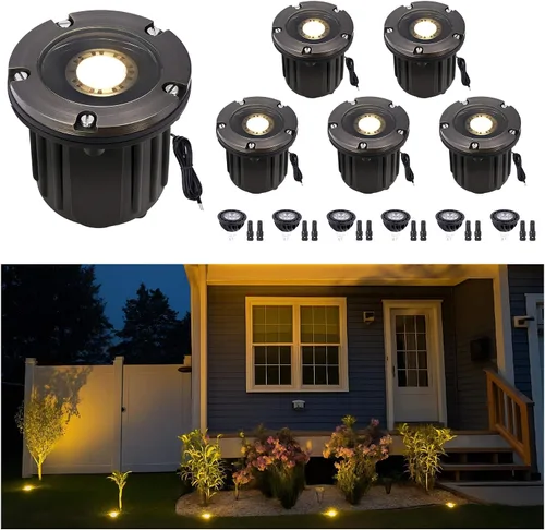 Vista 17 de Gardenreet - Luces de pozo de latón, 12 V de bajo voltaje con cable 2700 K