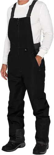 Vista 2 de BODOAO Pantalones de esquí para hombre, aislados, resistentes al agua, pantalones de esquí para nieve, overol de snowboard con aislamiento