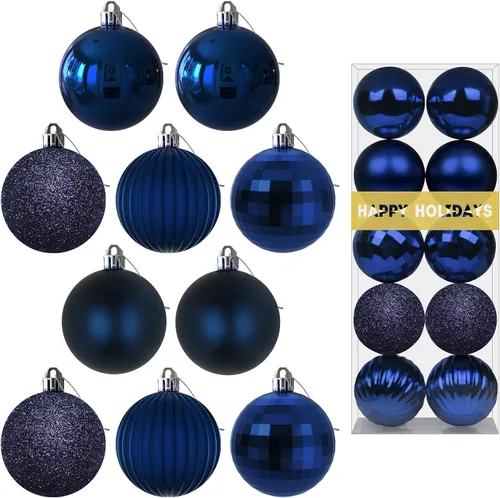 Vista 24 de Esferas pequeñas de Navidad de bronce y dorado de 1.6 pulgadas, adornos para decoración de árbol de Navidad, bolas colgantes inastillables