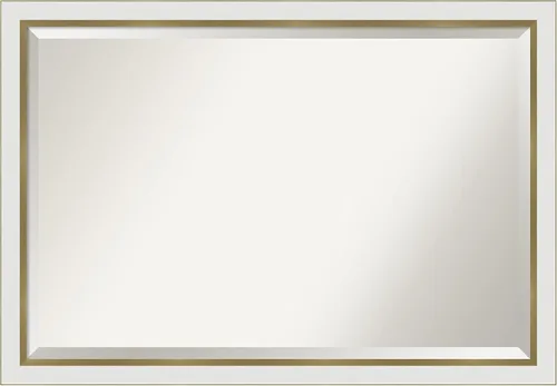 Vista 56 de Amanti Art - Espejo de baño blanco para sobre lavabo, espejo de tocador rectangular blanco de 35x45 para gabinete, marco moderno extragrande, se