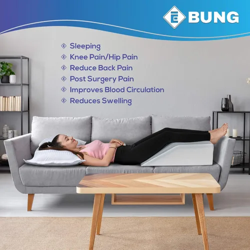 Vista 7 de Ebung Almohada de espuma viscoelástica para piernas, elevación de piernas de gel refrescante con funda extraíble para hinchazón, circulación