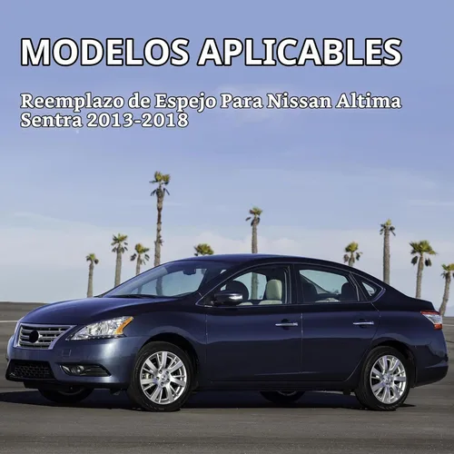 Vista 6 de Reemplazo del espejo izquierdo para Nissan Altima/Sentra 2013-2018