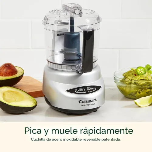 Vista 2 de Cuisinart Mini-Prep Plus Procesador de Alimentos, mini procesador de alimentos de 24 onzas para picar hierbas, verduras y queso duro, cuenco