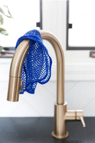 Vista 4 de DishMesh Paño de cocina con estropajo para secar platos, doble pack antiadherente para platos y superficies, resistente al olor y a las bacterias, 2
