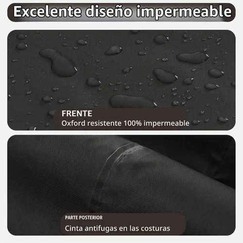 Vista 4 de PureFit Fundas para sillas de exterior, impermeables, para muebles de patio Negro