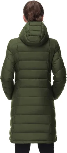 Vista 3 de SLOW DOWN Women Lightweight Down Puffer Coat, Women Hooded Mid-Length Packable Winter Jacket with 2 Packing Bag