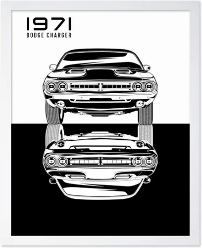 Vista 25 de Poster Master Póster de coche – Impresión clásica de coche – Arte de vehículo – Gran decoración de pared de garaje u oficina – 8 x 10 pulgadas