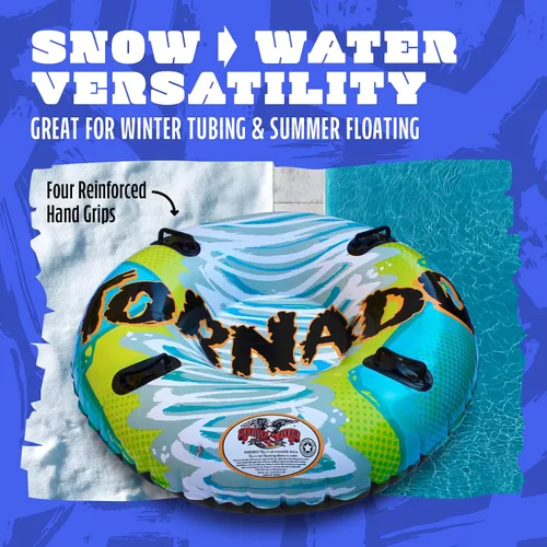 Vista 5 de Deslizador flexible para nieve Flotador inflable redondo de piscina, para niños y adultos