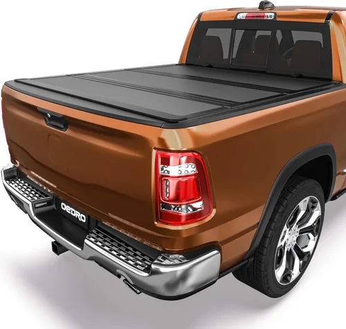 Vista 13 de OEDRO Cubierta rígida de cuádruple plegable para Dodge Ram 1500 2009-2018, para Ram 1500 Classic 2019-2024 con caja de 5.7 pies sin Rambox