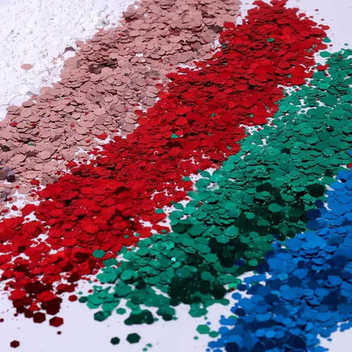 Vista 2 de Ceya Juego de purpurina gruesa de 32 colores, 11.28 onzas/11.29 oz de purpurina para manualidades en polvo mezclado con copos gruesos y finos cada