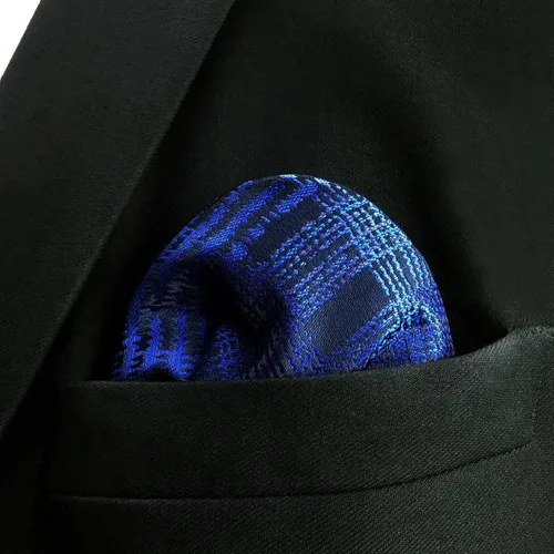 Vista 2 de S&W SHLAX&WING Checkered Pocket Squares for Men Hanky Checks 12.6" Large