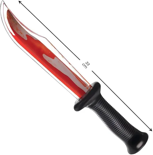 Vista 2 de amscan - Cuchillo de pesadilla sangrante, 13 pulgadas, negro/rojo, 1 unidad