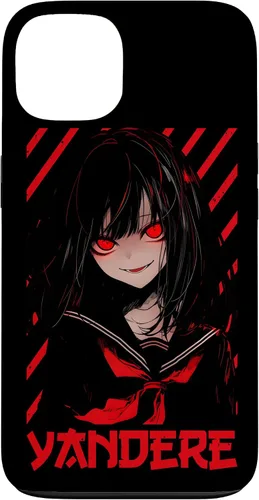 Vista 7 de Funda para iPhone 16 Yandere Anime Girl Kawaii Emo Goth Otaku Anime Manga Lover