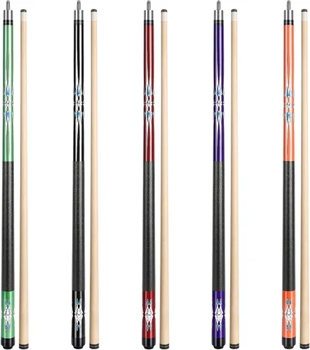 Vista 13 de Juego de tacos de billar LOTKEY de 4/3 / 2/1 - 1.47 m 18~21 oz con madera de arce canadiense, tacos de billar profesionales duraderos para jugadores
