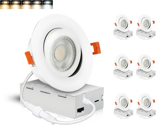 Vista 7 de CLOUDY BAY Luz empotrable LED inteligente de 4 pulgadas, iluminación empotrada que cambia de color, compatible con Alexa y Google Home Assistant