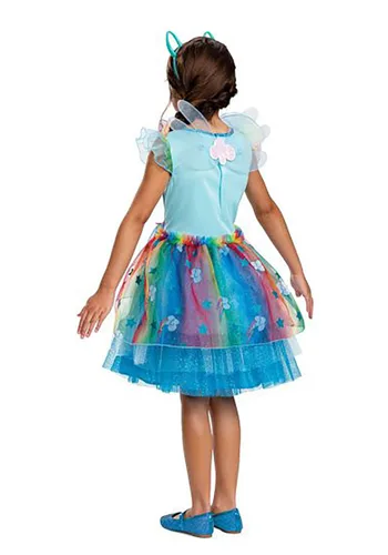 Vista 2 de Disfraz Deluxe de Rainbow Dash para Niños y Niñas Pequeñas My Little Pony Multicolor