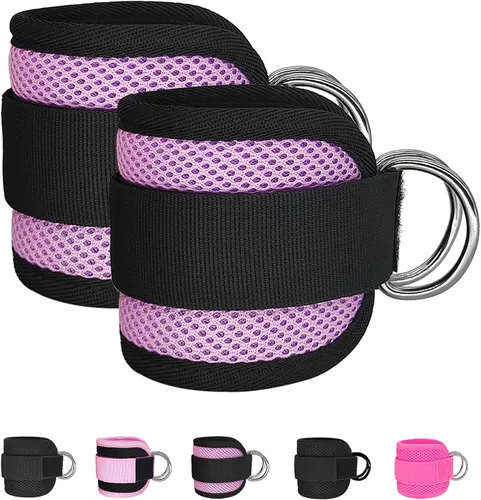 Vista 12 de Correas de Tobillo de Fitness para Máquina de Cable, Kickbacks Ejercicios de Glúteos, Ejercicios de Parte Inferior del Cuerpo, Correas Ajustables
