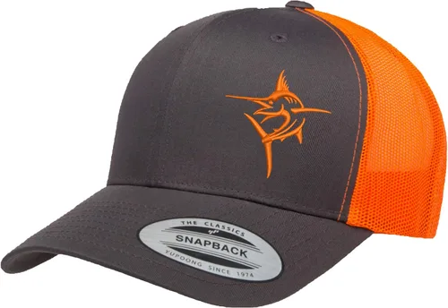 Vista 39 de Embroidered Swordfish Trucker Hat for Men & Women – Adjustable Mesh Back Snapback Baseball Cap for Fishing Negro-swwt