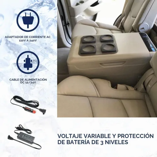 Vista 6 de Adaptador de CA 110-240V con cable de alimentación de CA para piezas de refrigerador de coche, congelador de coche Compatible con Alpicool, Bodega