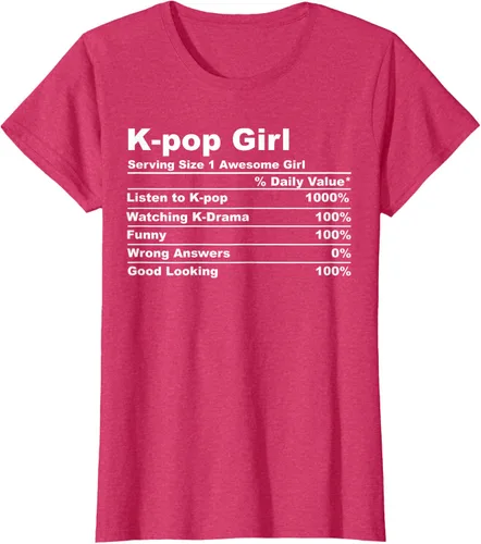 Vista 7 de Camiseta de regalo Kpop Kdrama para mujer K-pop Girl, Negro, S