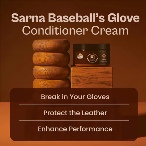 Vista 3 de SARNA BASEBALL Glove Leather Conditioner - Use on Baseball Gloves, Softball Gloves, and Other Leather Sports Equipment - Made in USA
