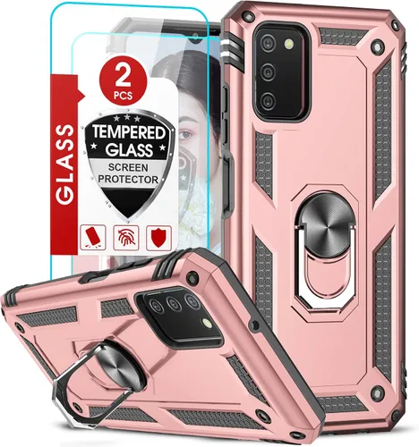 Vista 226 de LeYi Funda para Samsung Galaxy A05 (no compatible con A05S) con protector de pantalla y protector de lente de cámara, funda resistente de grado Negro