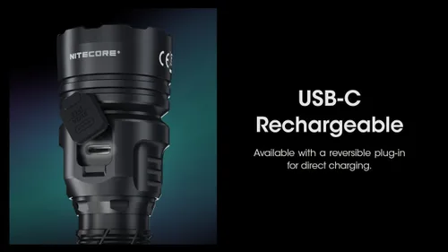 Vista 5 de Nitecore MH25 Pro - Linterna de largo alcance, 3300 lúmenes de alto lumen de 770 yardas de largo alcance, USB-C recargable compacta luz de caza