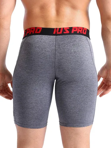 Vista 7 de NELEUS Paquete de 3 pantalones cortos de compresión para correr con bolsillos para hombre