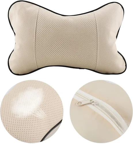 Vista 5 de FTVOGUE Almohada para el cuello del automóvil, suave y transpirable, cómoda almohada de apoyo para reposacabezas para asiento de coche, silla