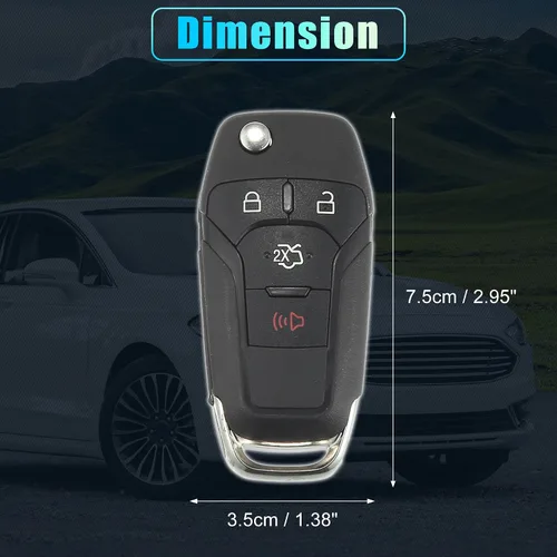 Vista 6 de X AUTOHAUX 2 unids 315 MHz N5F-A08TAA reemplazo inteligente de proximidad sin llave llave remoto llavero para Ford Fusion 2013 2014 2015 2016 4