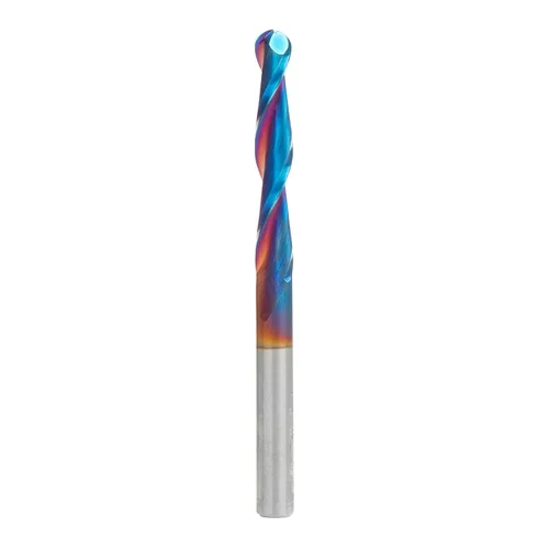 Vista 7 de Amana Tool 46286-K Brocas de enrutador CNC en espiral de corte de carburo para plástico, madera 2D/3D tallado 3.6 grados punta de bola de ángulo