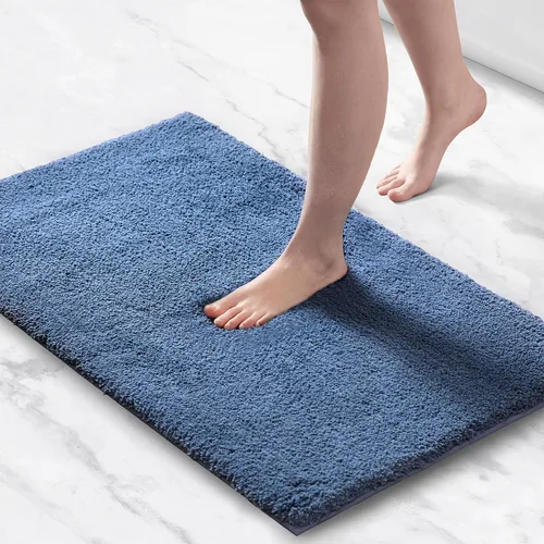Vista 24 de Madison Park Alfombra de Baño Antideslizante, Tapete de Felpa Lujoso, Absorbente, Secado Rápido, Diseño de Spa, Decoración de Baño Marshmallow, Crema