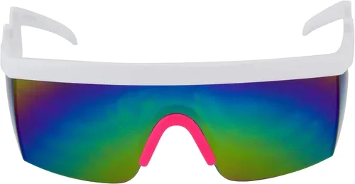 Vista 2 de Flawless Eyewear - Gafas de seguridad parcialmente sin marco estilo retro mica con reflejo de arco iris gafas de sol patas en zigzag