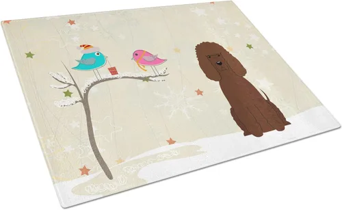 Vista 51 de Caroline's Treasures BB2513LCB - Tabla de cortar de vidrio con texto en inglés "Christmas Presents between Friends" Airedale Terrier - Tabla