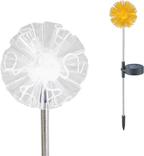 Vista 9 de 3 luces de estaca LED que cambian de color con energía solar, girasol de Varios