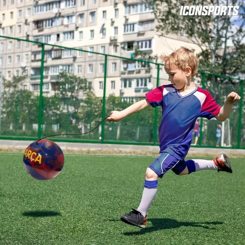 Vista 4 de Icon Sports Compatible con balón de fútbol de entrenamiento oficial del FC Barcelona tamaño 5 (talla 5)