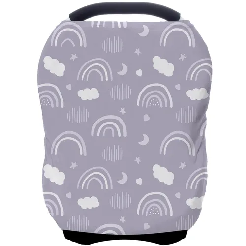 Vista 17 de Fundas de asiento de automóvil de alto estiramiento - Toldo para asiento de automóvil para bebés, fundas de lactancia multiusos, regalos para baby