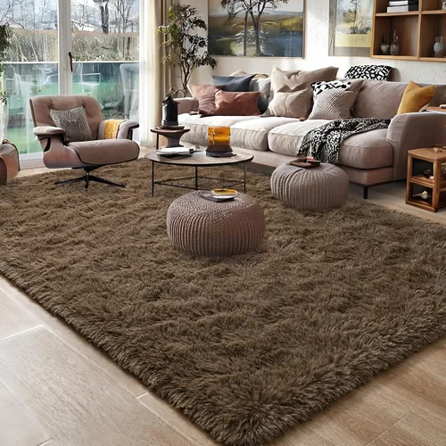 Vista 58 de Foxmas Alfombras de Área Suaves y Esponjosas para Dormitorio, Habitación de los Niños, Alfombra de Guardería de Felpa Peluda, Alfombras Peludas